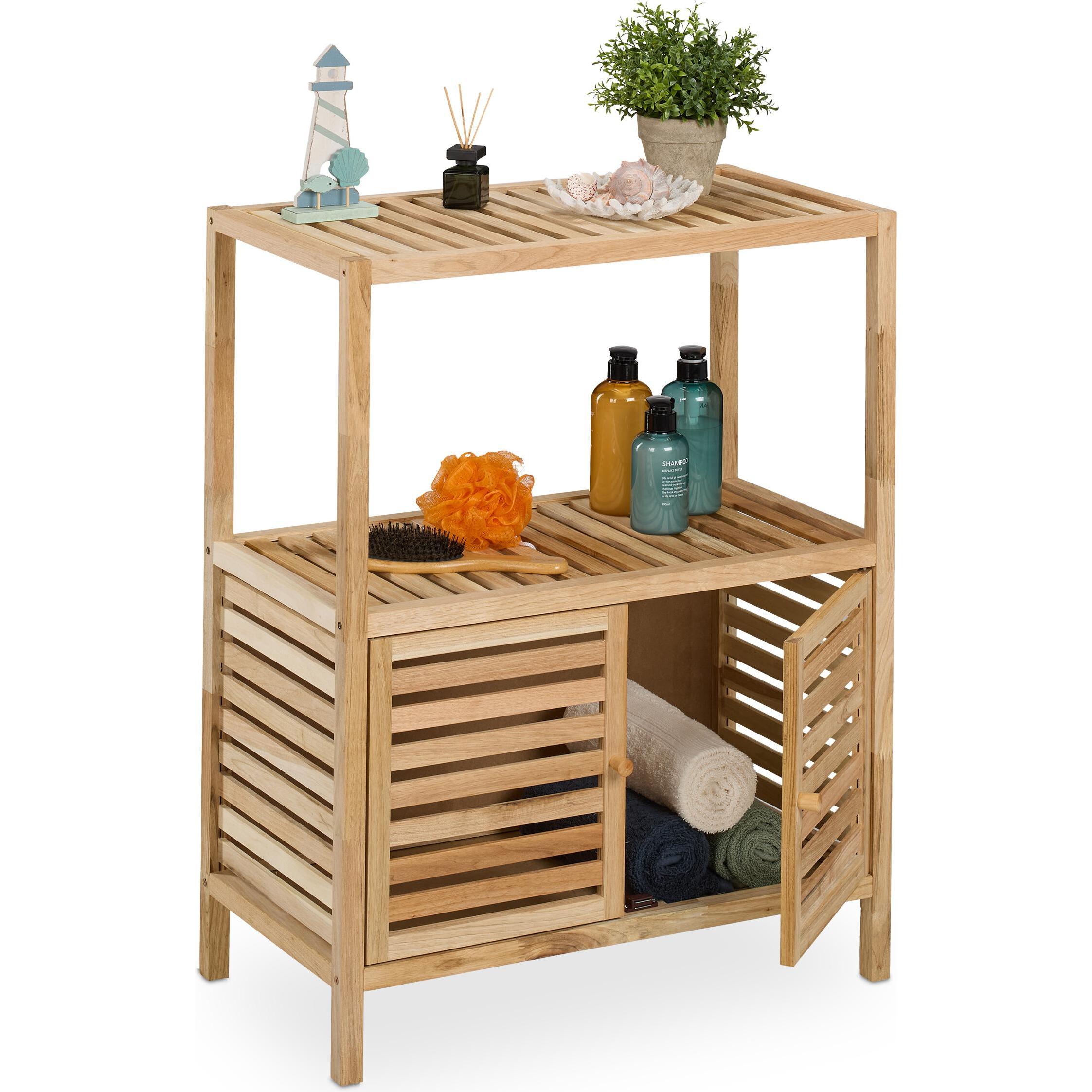 Relaxdays, Badezimmerregal, Badregal (67.5 x 35.5 x 86 cm)