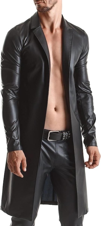 Produktbild Regnes Fetish Planet Herren Wetlook Mantel "RMSergio001" (5XL)