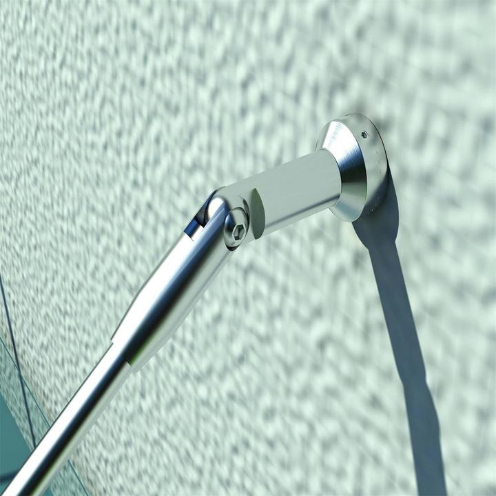 Produktbild Swisshandel24 Vordach gehärtetes Glas, Edelstahl Klarglas (150x90 cm) (M)