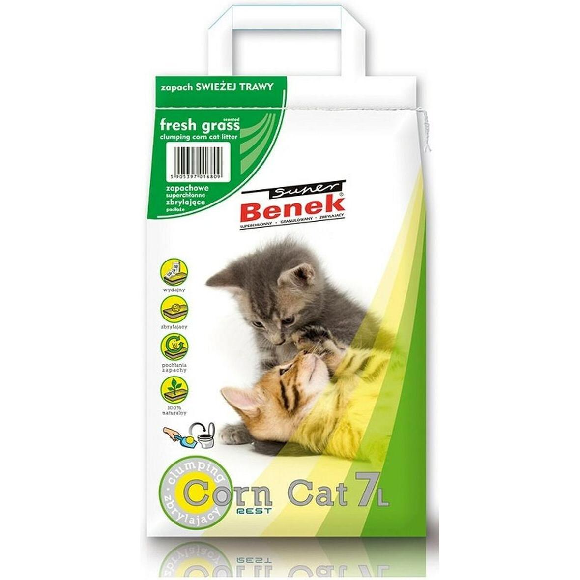 Meilleurs prix pour (13,2 kg) Litière Super Benek Corn Cat herbe fraîche