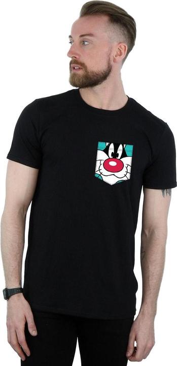 Produktbild Looney Tunes Sylvester Face Faux Pocket TShirt (XXL)