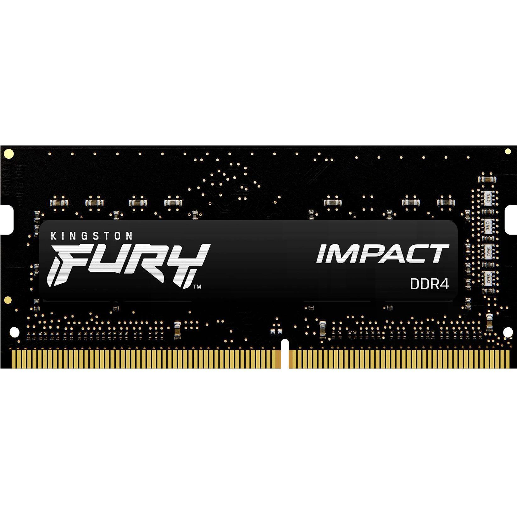 Kingston FURY Impact (1 x 8GB, 3200 MHz, DDR4-RAM, SO-DIMM), RAM, Schwarz
