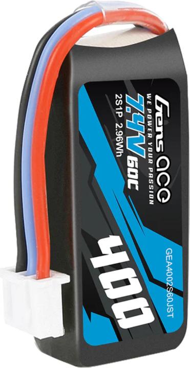 Immagine prodotto Gens Ace Batteria 400mAh 7.4V 60C 2S1P JST (7.40 V, 400 mAh)