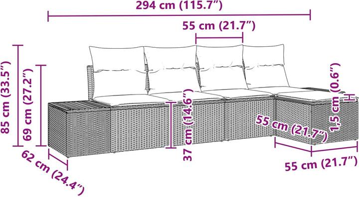Produktbild vidaXL Gartensofa-set