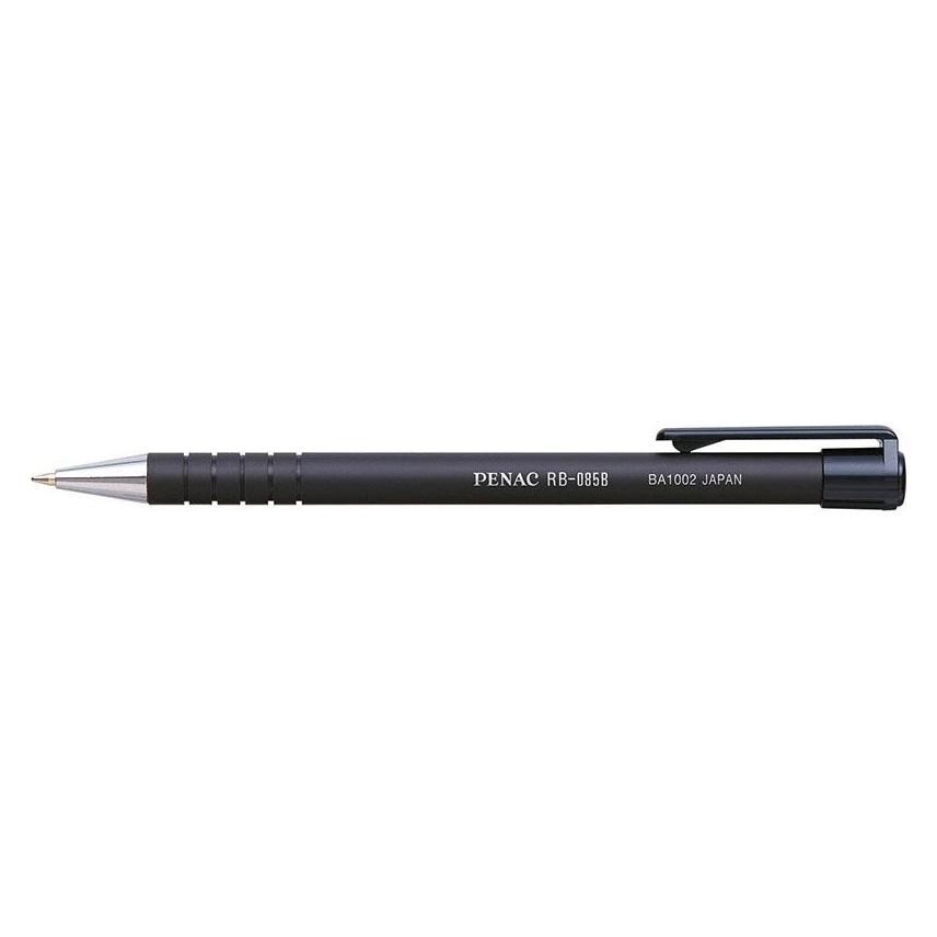 Nac, Schrijfpennen, RB085 Druckkugelschreiber 1mm Schwarz (12 Stück) (Zwart, 12 x)