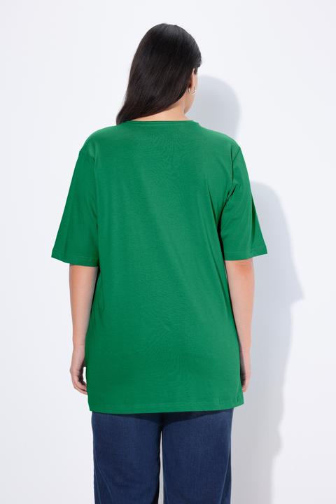 Actual product image Ulla Popken Basic V-Neck Relaxed Fit Short Sleeve Tee (60)