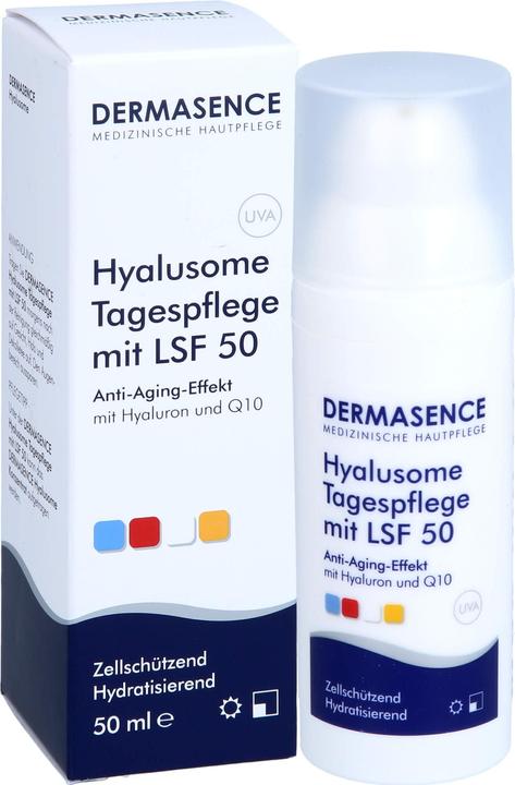 Actual product image Dermasence Hyalusome day care SPF50 (50 ml, 24h cream, SPF 50)