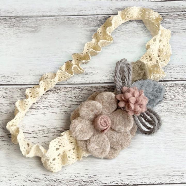 Produktbild Avizar Spitzen Haarband mit Stoffblumen Nellie