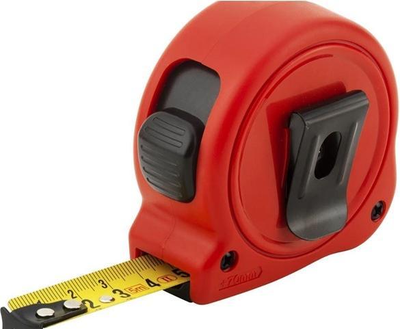 Actual product image Sola Messwerkzeuge Tape measure - COMPACT - 8m / 25mm - pocket tape measure with belt clip - steel tape, yellow (8 m)