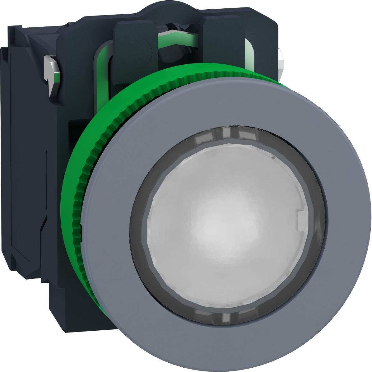 Thumbnail - Schneider Electric Leuchtdrucktaster, Kunststoff, komplett, XB5FWCUST02, Taster + Schalter, Weiss