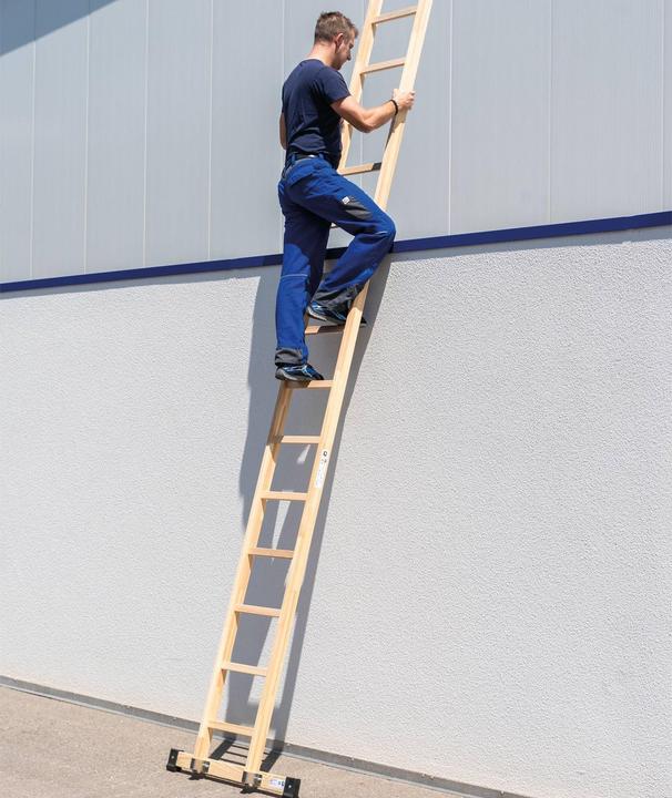 Produktbild Munk Sprossen-Anlegeleiter Holz mit Traverse 12 Sprossen (Anlegeleiter, 360 cm)