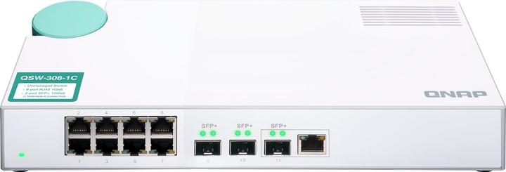 Immagine prodotto QNAP QSW-308-1C, switch 10GbE a 3 porte (11 porte)