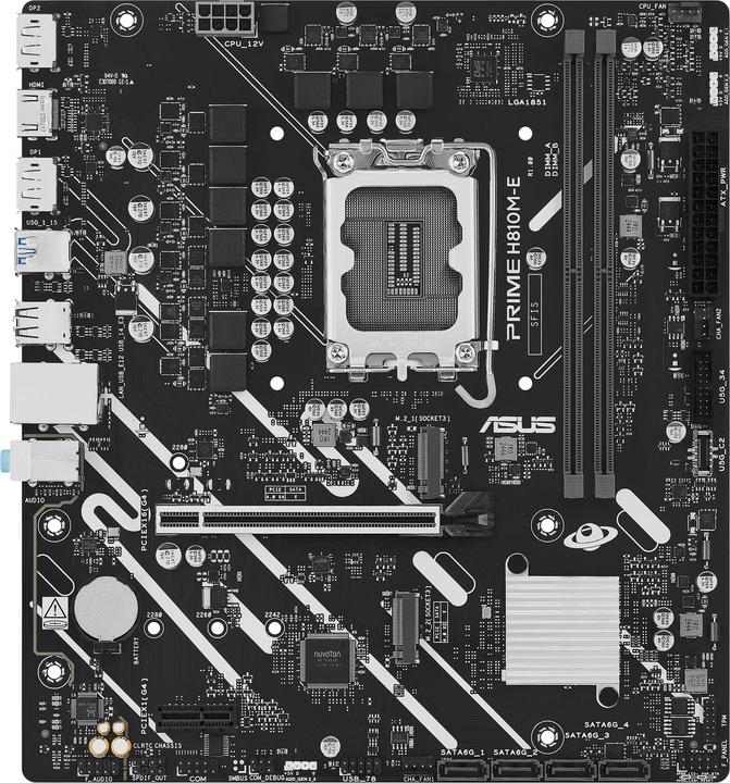 Produktbild ASUS PRIME H810M-E-CSM (LGA 1851, Intel H810, mATX)