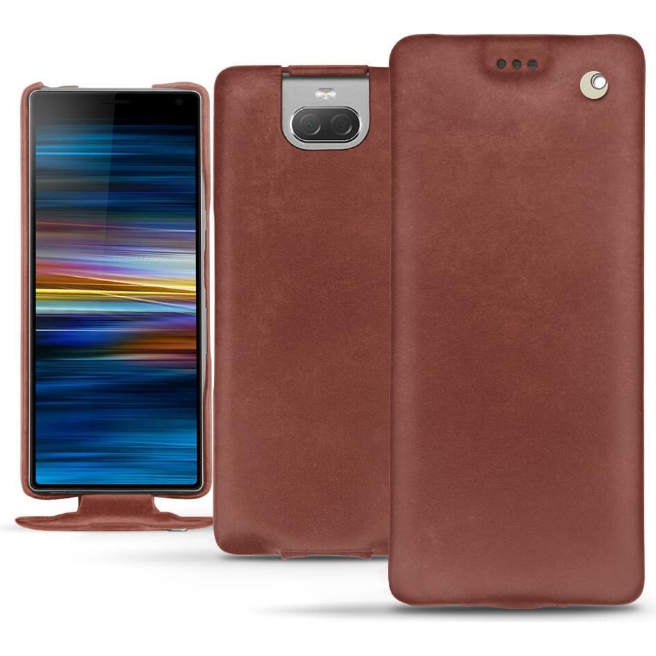 Noreve Lederschutzhülle vertikal (Sony Xperia 10), Smartphone Hülle, Rot