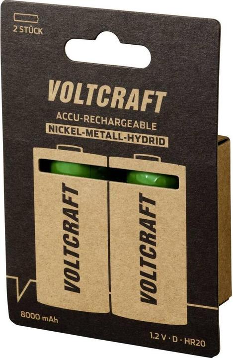 Produktbild Voltcraft VC-16026035 Mono (D)-Akku NiMH 8000 mAh 1.2 V 2 St. (2 Stk., 8000 mAh)