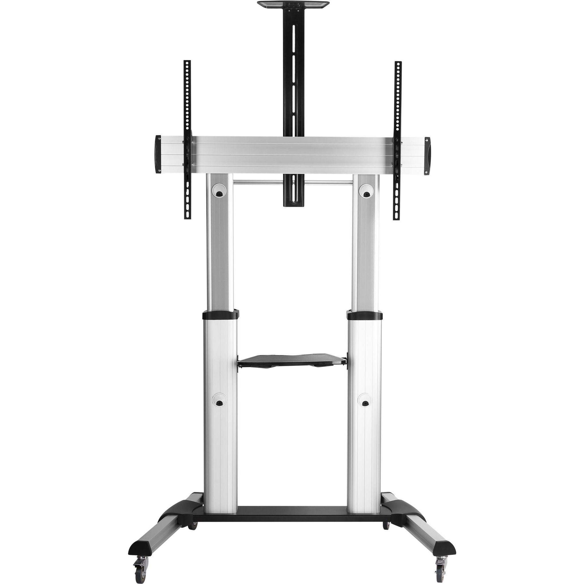 InLine Teleskopischer TV-Wagen (100", 100 kg), TV Ständer, Silber