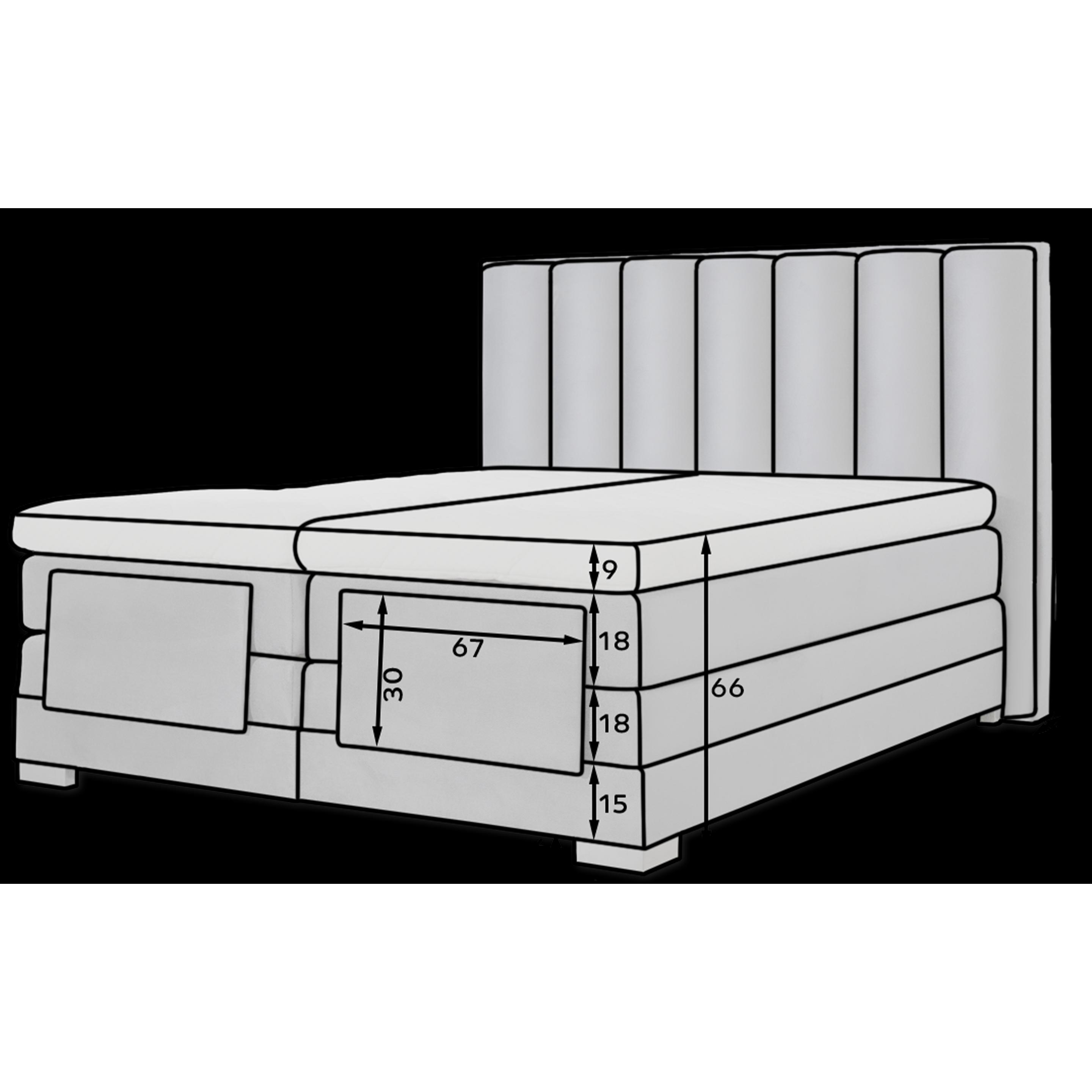 Thumbnail - ELTAP, Boxspringbett, Veros (140 x 200 cm)