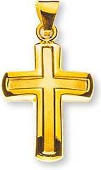 Image du produit Natsumi Schmuck Pendentif croix en or jaune 18K/750 satiné au centre (750/18 K Or jaune)