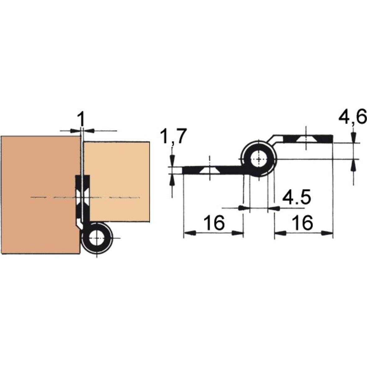 Thumbnail - Werkstarck, Baubeschläge + Holzverbinder, Möbelbänder FS, Rollendurchmesser 8 mm (1 Stk.)