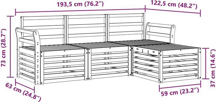 Produktbild vidaXL Outdoor-Sofa