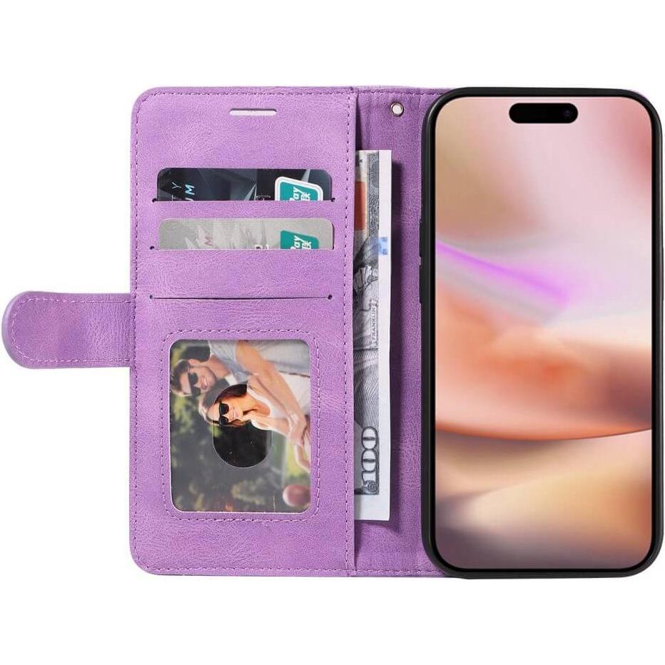 Thumbnail - Cover-Discount iPhone 16 Plus - Zweifarbige Etui Hülle (Apple iPhone 16 Plus), Smartphone Hülle, Violett