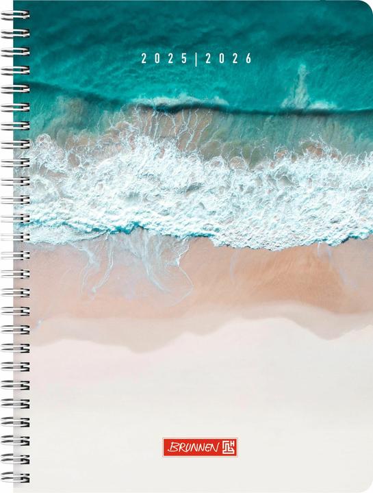 Produktbild BRUNNEN Schlerkalender Style (2025/2026) 'Beach Waves', 2 Seiten = 1 Woche, A5, 160 Seiten, PP- (A5, 1 Woche / 2 Seiten)