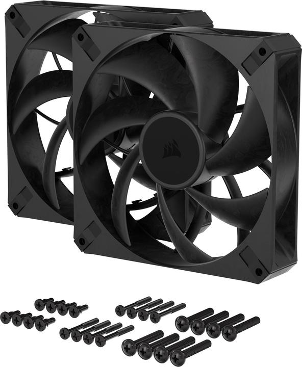 Produktbild Corsair Case Acc Fan RS140 MAX PWM 2x14cm black (140 mm, 2 x)