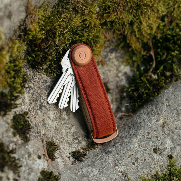 Actual product image Orbitkey Waxed Canvas Key Organiser - Brick Red