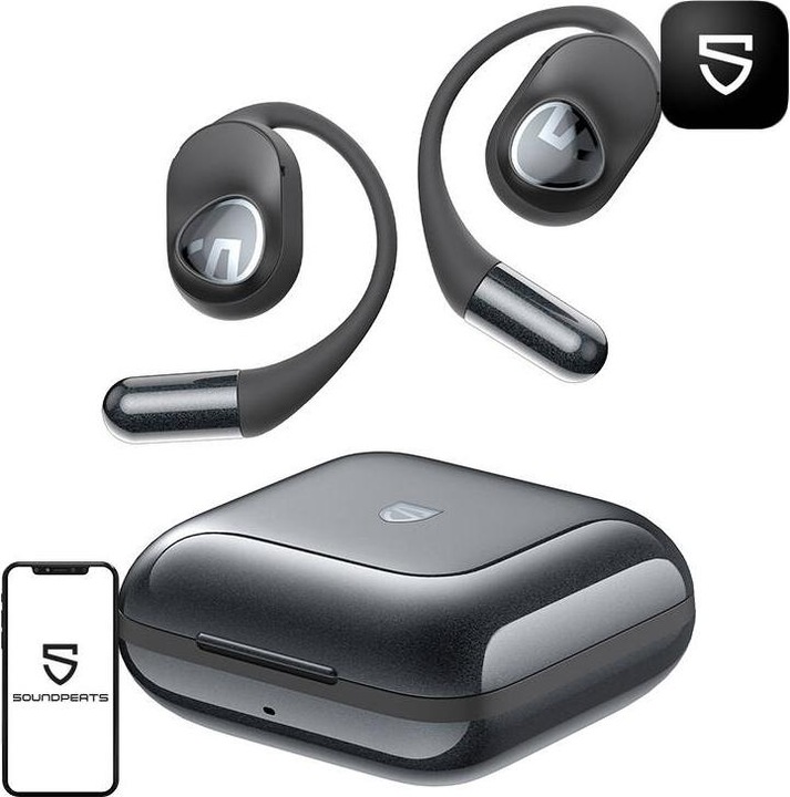 Image du produit Soundpeats Casque sans fil TWS GoFree2+ (noir) (ANC, 35 h, Sans fil)
