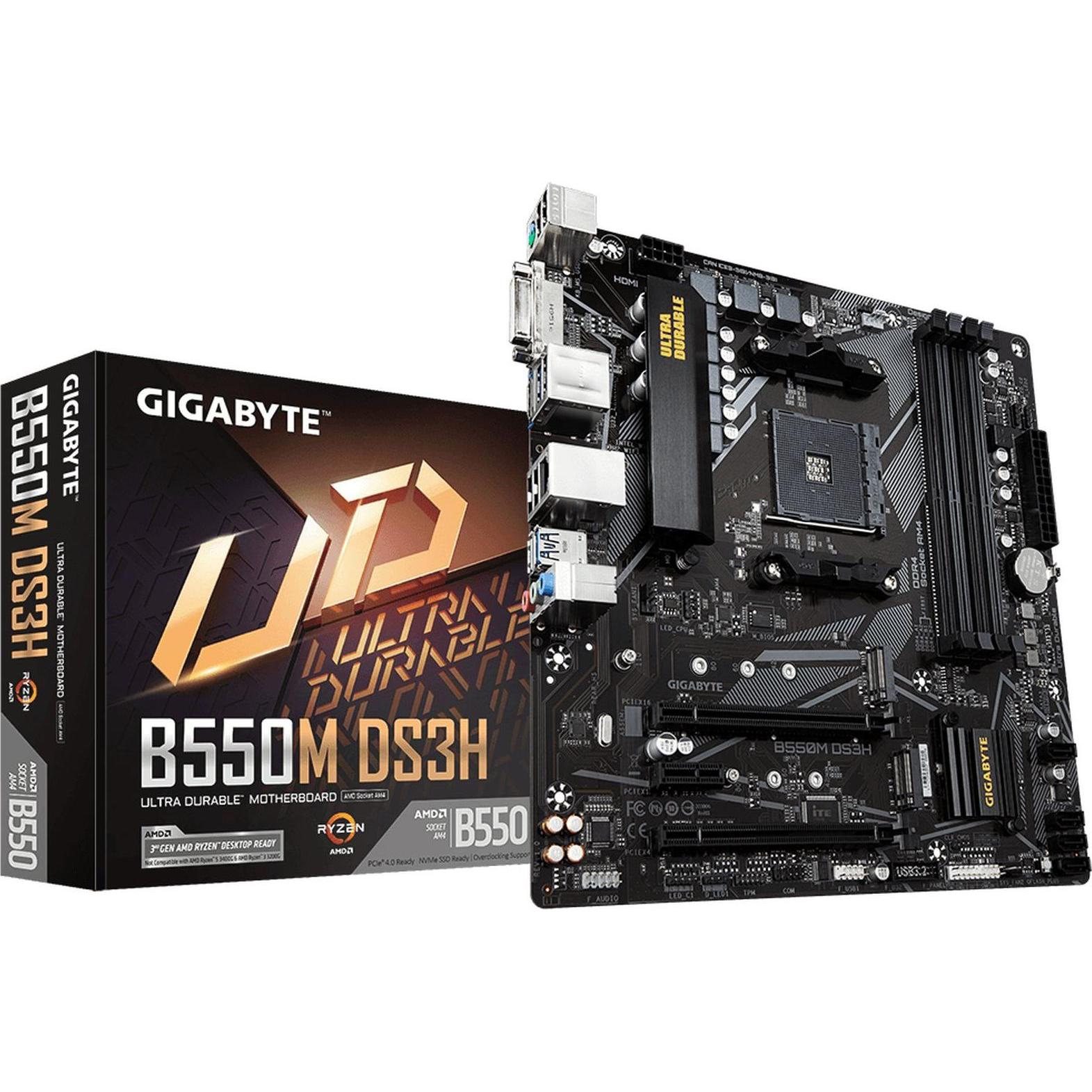 Gigabyte B550M DS3H (AM4, AMD B550, mATX), Mainboard