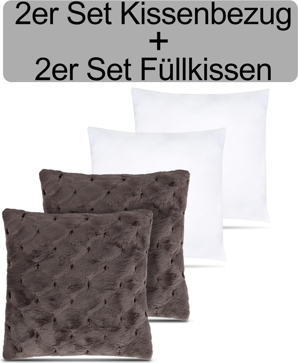 Produktbild Aspero 2er Set Kissenbezüge inkl. Füllung Riga (45 x 45 cm)