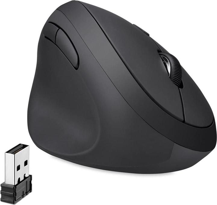 Actual product image Perixx PERIMICE-719L, Small ergonomic mouse for left-handers, cordless, black (Wireless)