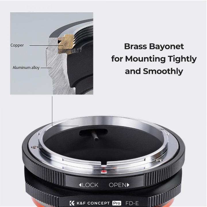 Produktbild K&F Concept M13105 High Precision Lens Adapter Mount, FD-NEX PRO