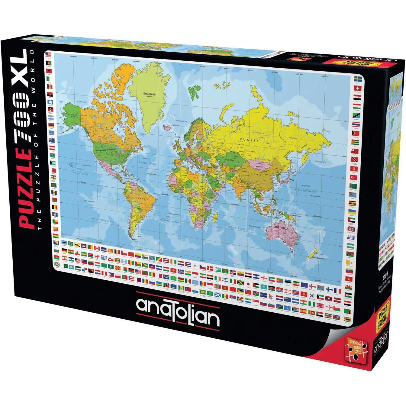Anatolian Puzzle Politická mapa svÄ›ta XL 700 dílkÅ¯ (700 pezzi)
