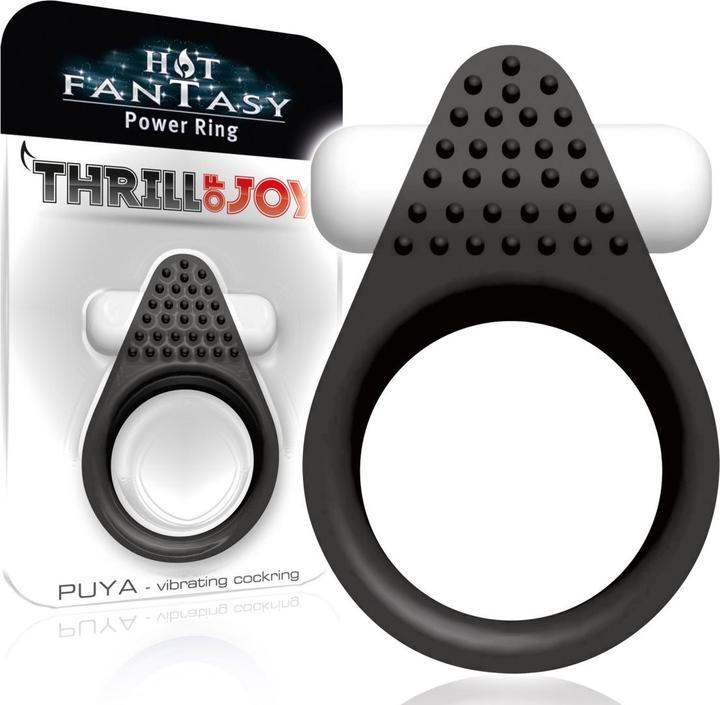 Hot Fantasy Thrill of Joy Puya Vibro-Ring schwarz (3 cm)