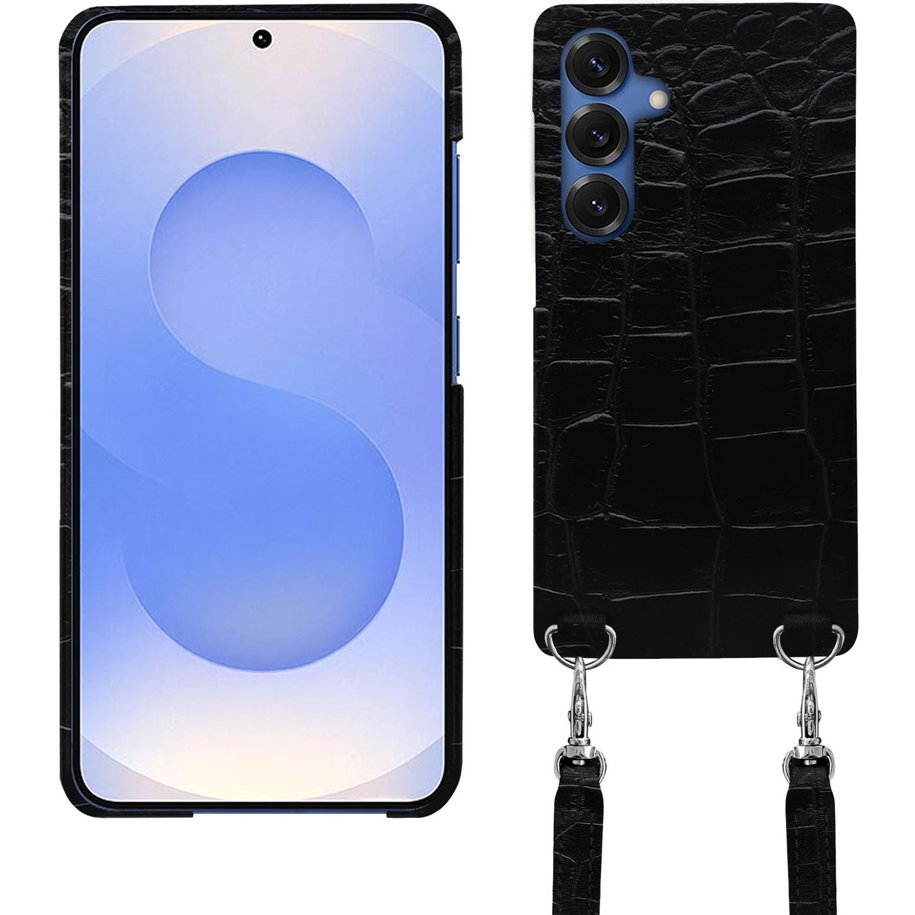 Noreve Schutzhülle mit Schulterriemen Samsung Galaxy S25 (Samsung Galaxy S25), Smartphone Hülle, Schwarz
