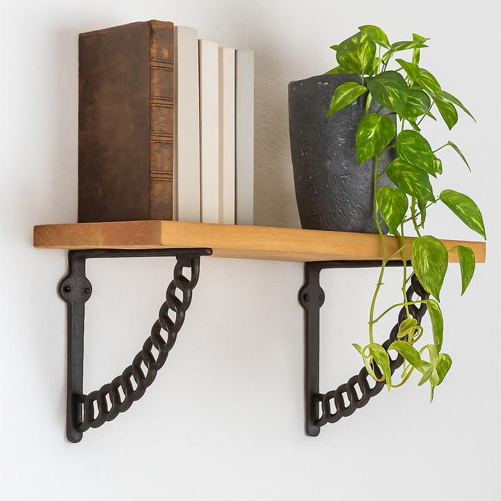 Actual product image Relaxdays Regalträger 2er Set Ketten-Design