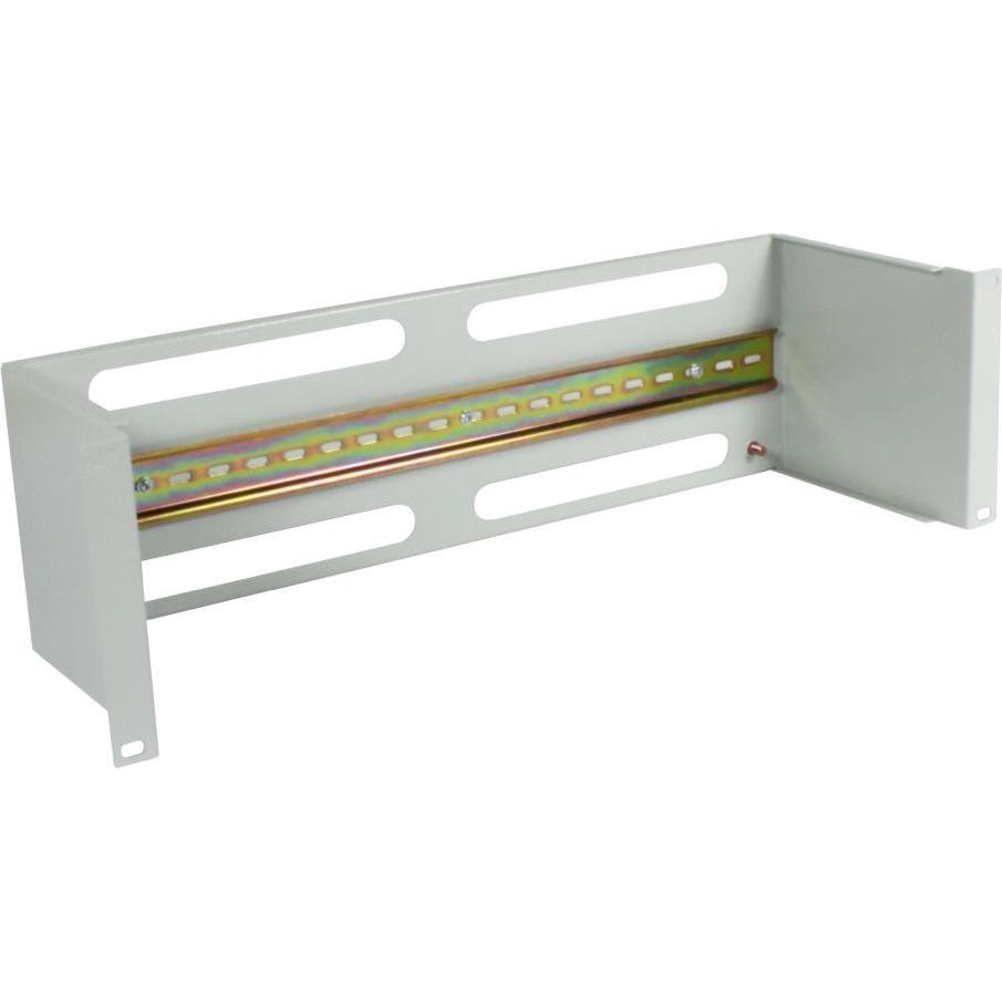 Allnet 19 zollzbh gerätehalter für hutschiene/din-rail geräte t150mm/3he lichtgrau frontmontage., Serverschrank Zubehör,...