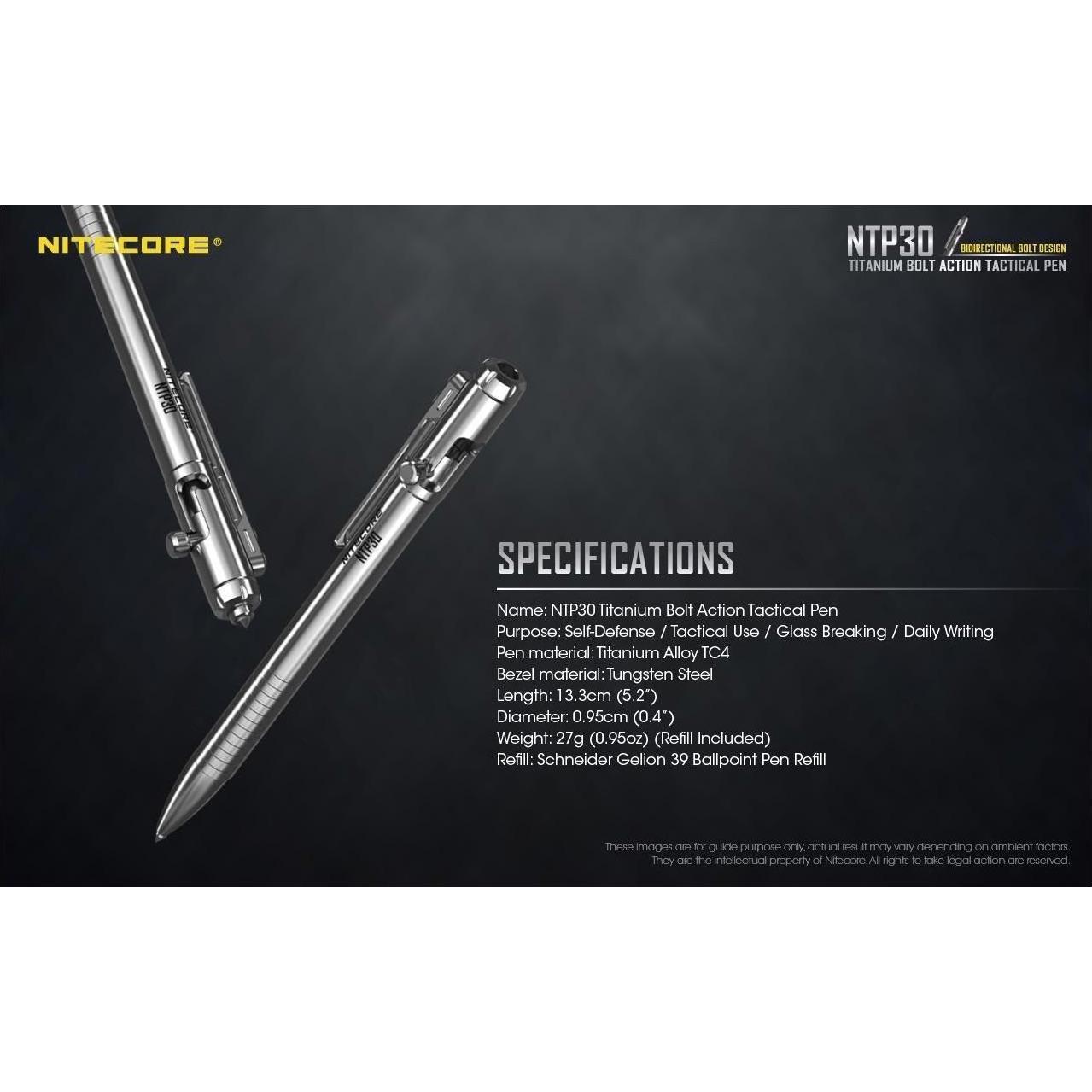 Thumbnail - Nitecore, Schreibstifte, Titan Pen NTP30 (Silber, 1 x)
