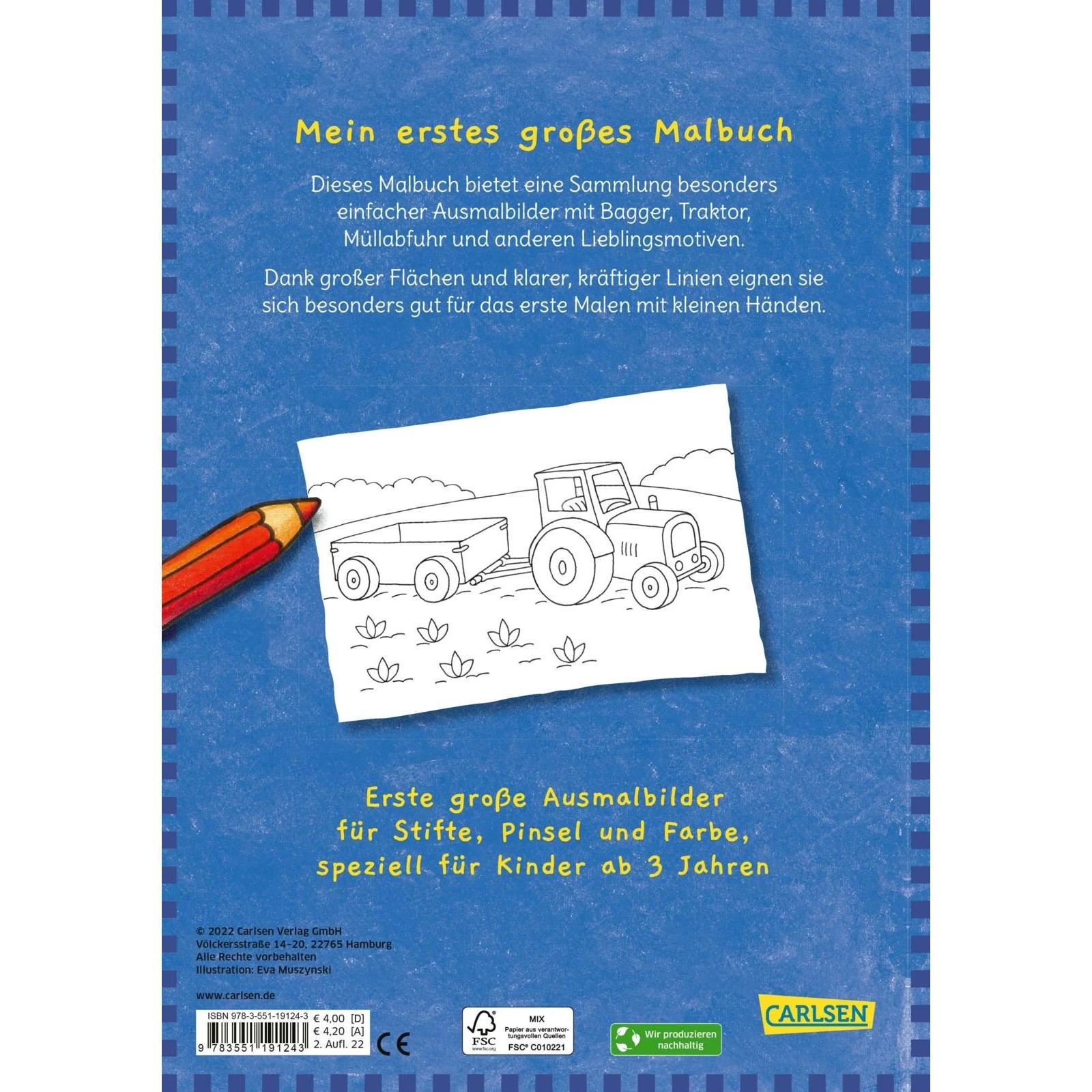 Thumbnail - Mein erstes grosses Malbuch: Grosse Fahrzeuge : Malen ab 3 Jahren, Kinderbücher von Eva Muszynski