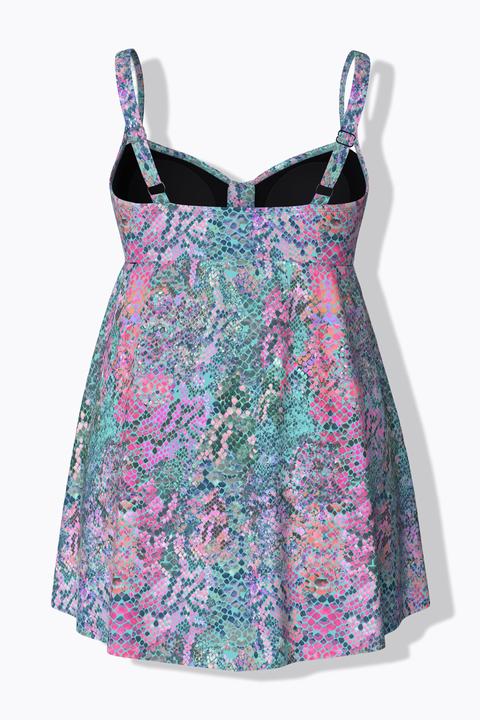 Image du produit Ulla Popken Robe de bain python à bonnets souples et bretelles ajustables (44)