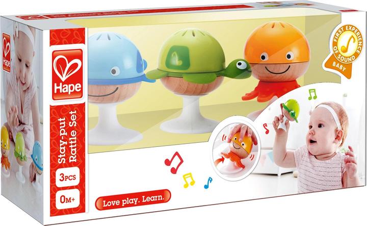Actual product image Hape Suction cup rattle set