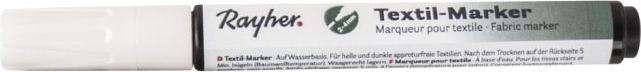 Rayher Pennarello per tessuto opaco, bianco (Bianco, 4 mm, 1 x)