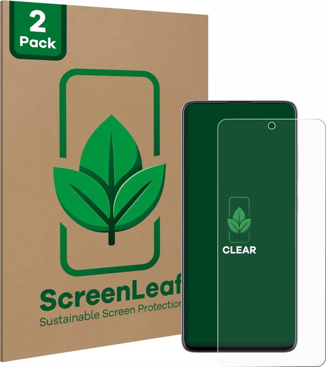 Actual product image ScreenLeaf Protective film sustainable screen protector screen protector film clear transparent (2 Piece, Samsung Galaxy A51)