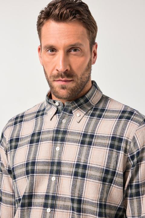 Produktbild JP1880 Karo-Flanellhemd, Langarm, Buttondown-Kragen, Modern Fit (XL)