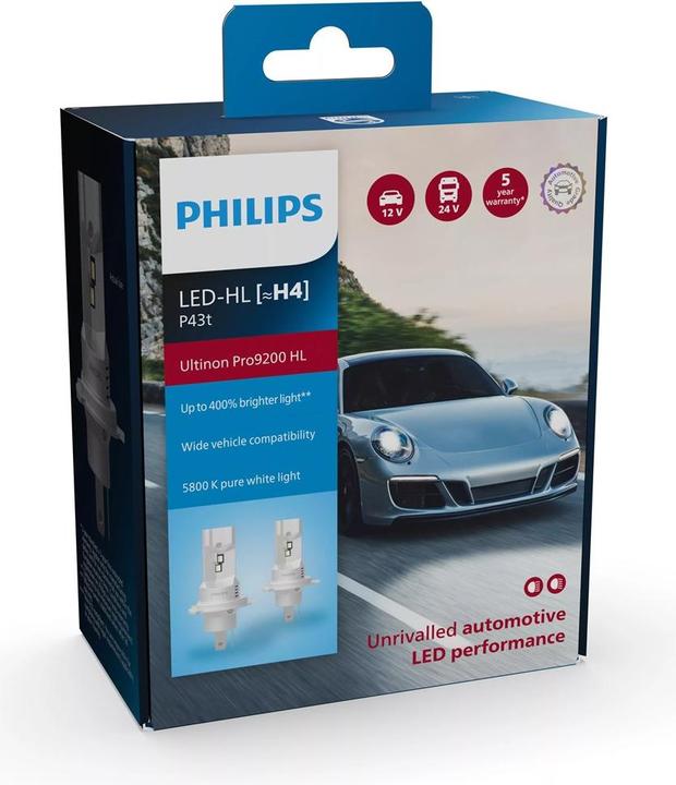 Produktbild Philips Ultinon Pro9200 HL 11342U92X2 Unvergleichliche LED-Lichtleistung für Fahrzeuge (H4)