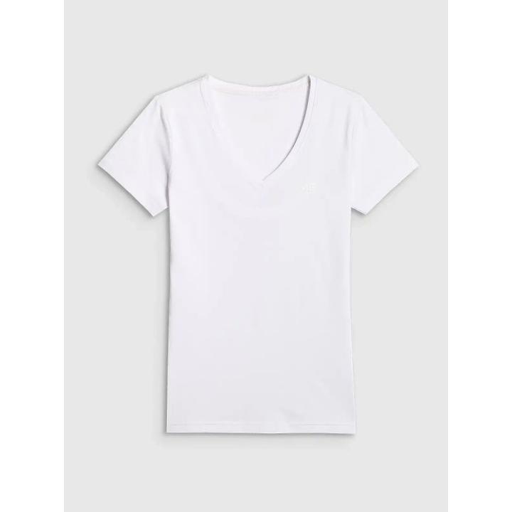 Actual product image 4F Women's basic V-neck T-shirt 4FWMM00TTSHF3307-10S (S)