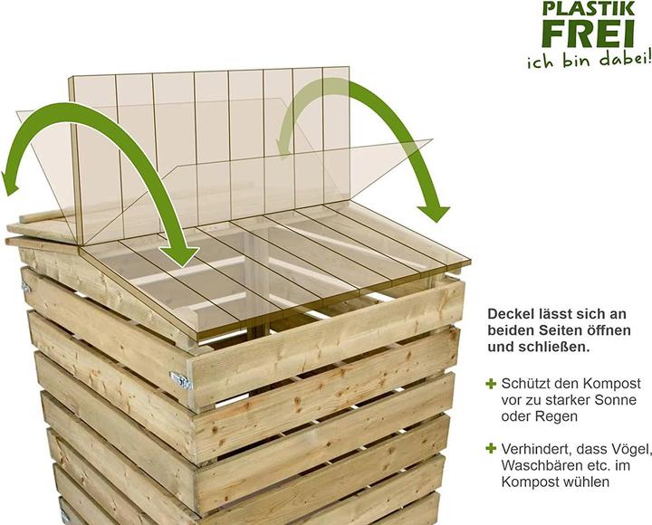 Produktbild Nativ Garten Komposter aus Holz (450 Liter) (450 l)