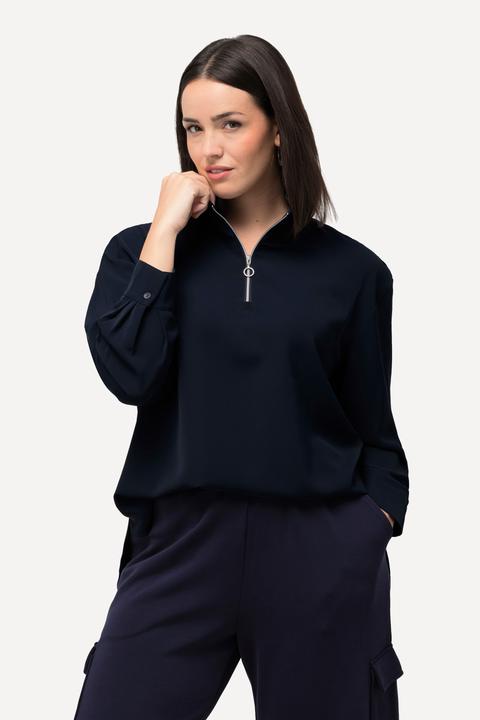 Produktbild Ulla Popken Tunika, Zipper, Oversized, Stehkragen, Langarm (42, 44)