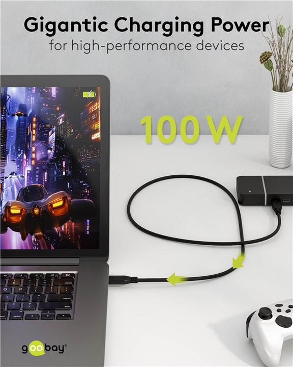 Produktbild Goobay USB Typ C – USB Typ C (3 m, USB 4.0, 100 W)